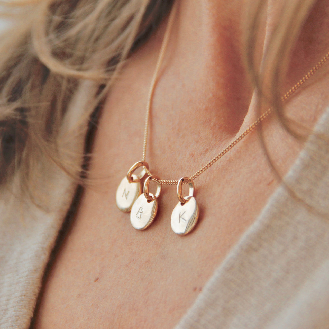 Mini Coin Ketting - 18k Verguld