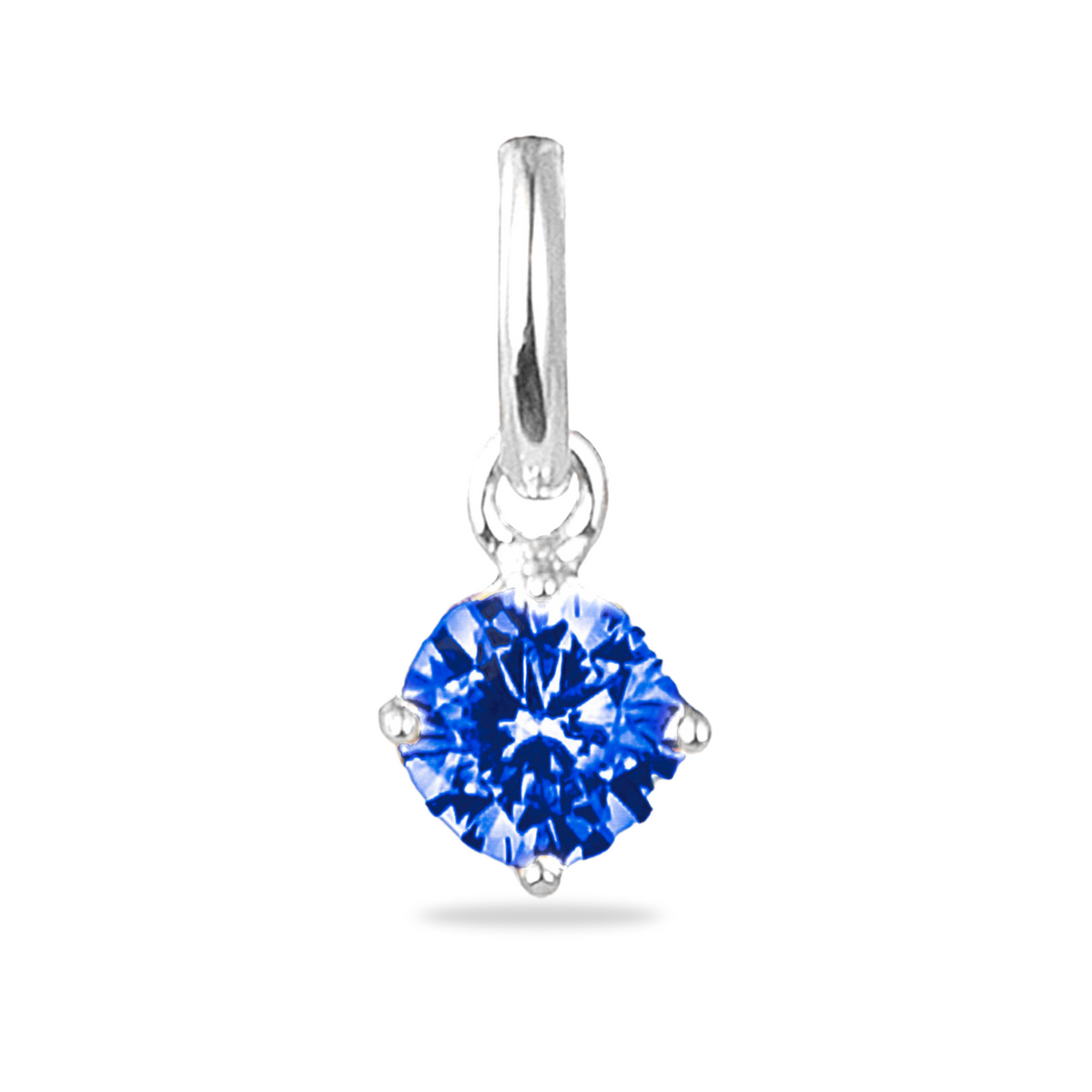 Single Birthstone Charm - Silver