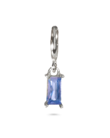 Sliding Birthstone Charm Necklace - Silver