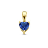 Charm Heart Birthstone - 14k Gold
