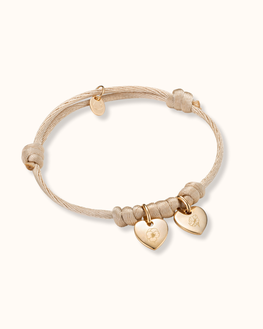 Bracelet Fleur de Naissance Unique - Plaque or 18 carats