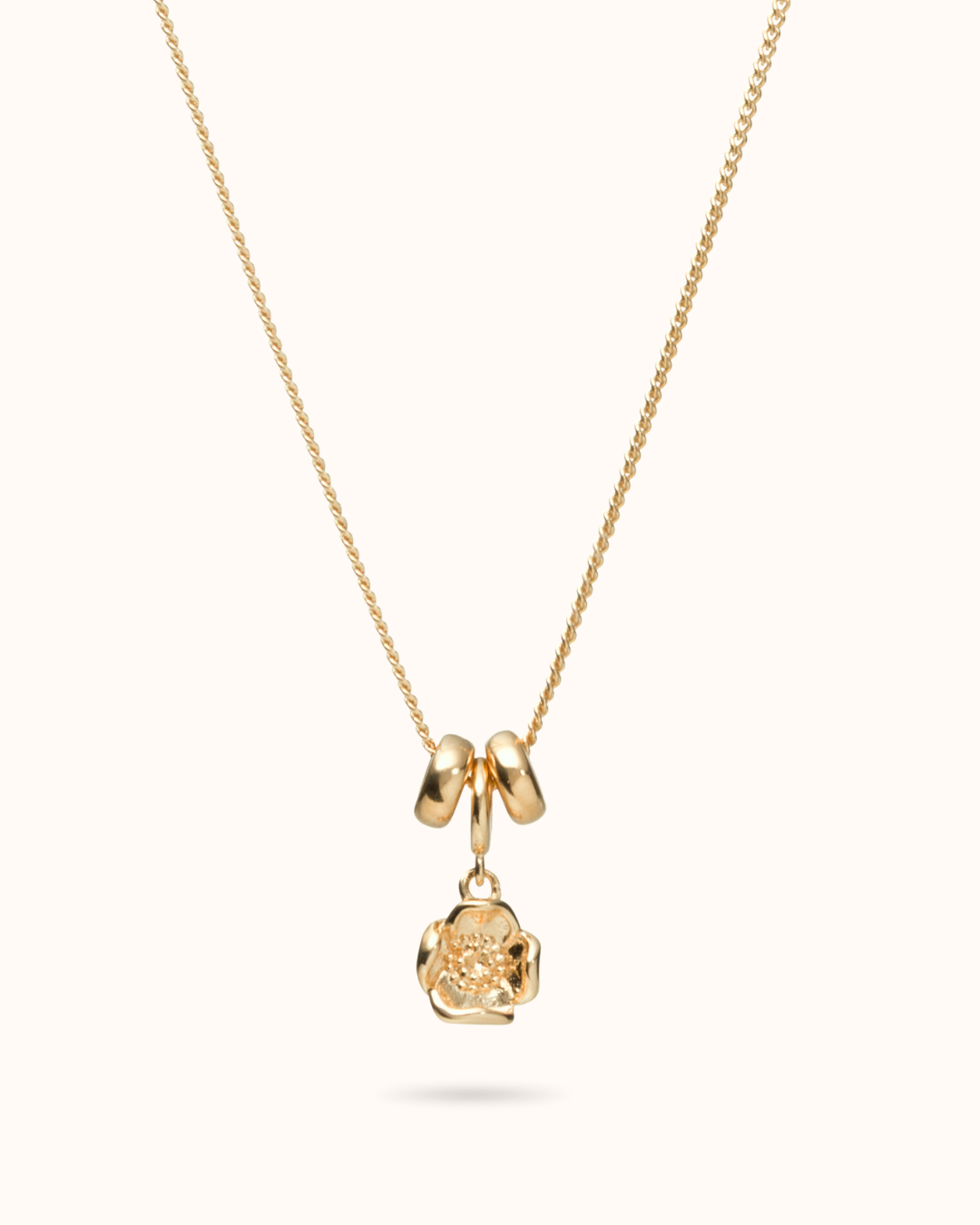 Collier Sliding Perles Fleur de Naissance - Plaque or 18 carats