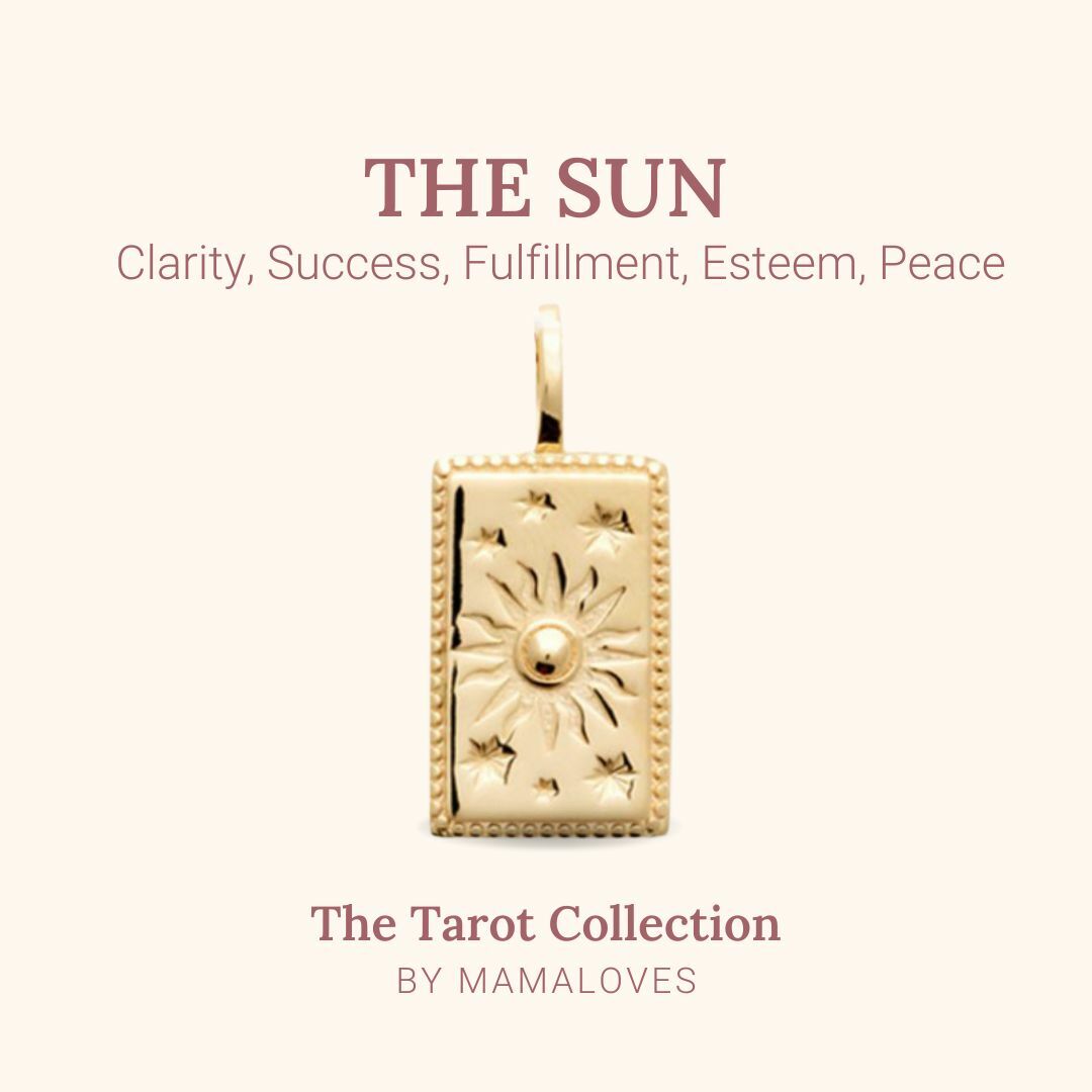 Collier Carte de Tarot - Plaque Or