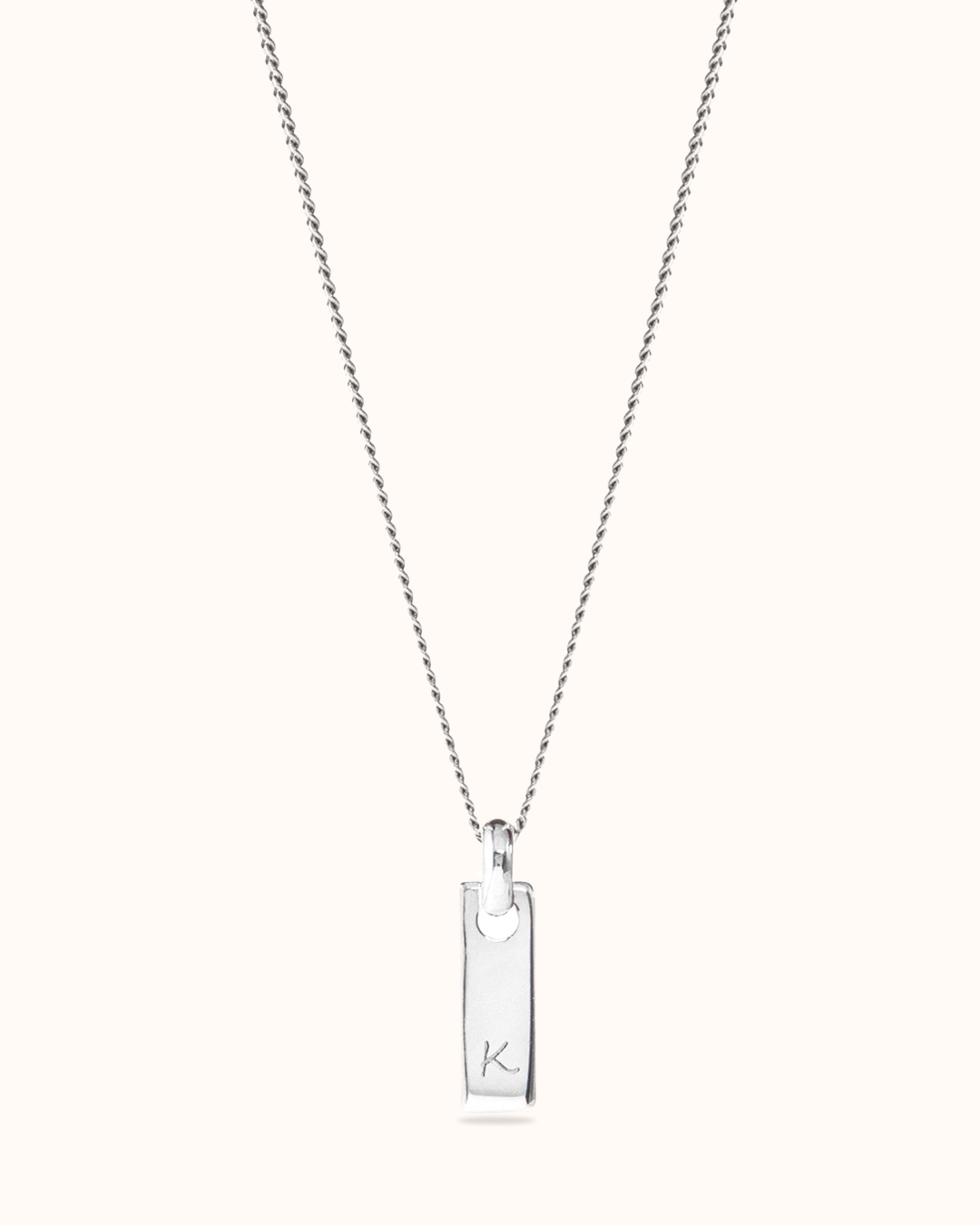 Tiny Tag Necklace - Silver