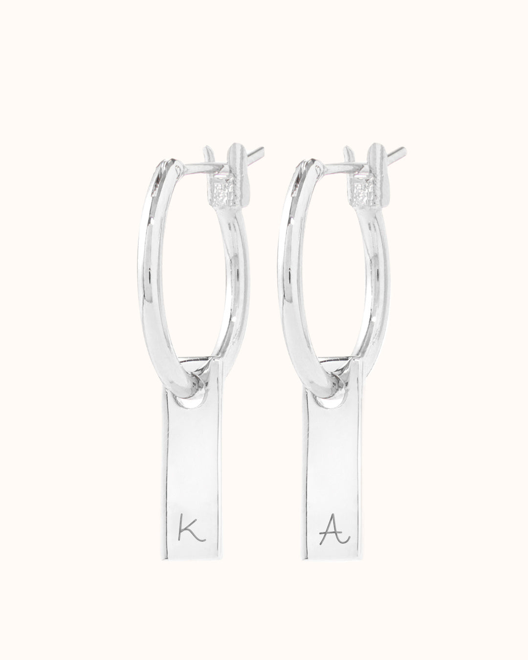 Boucles d'oreilles Petit Tag - Argent