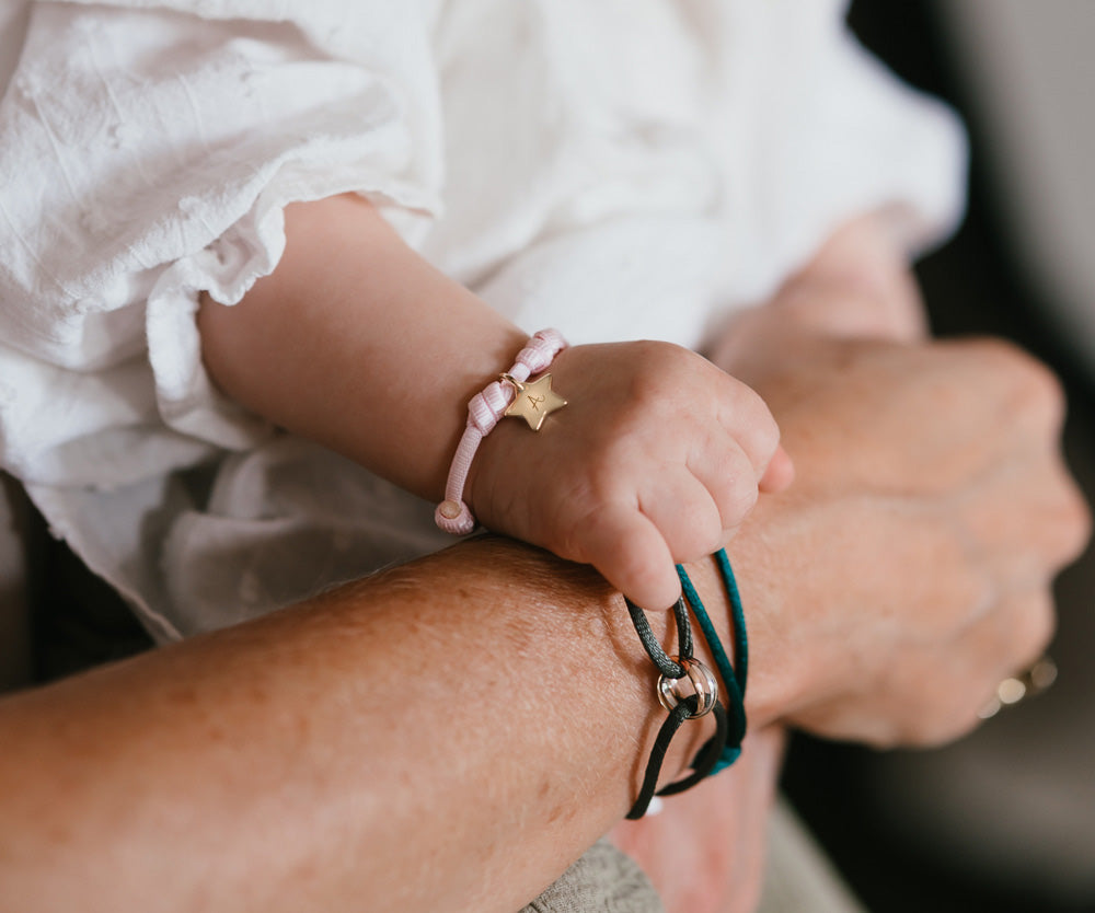 14k Personalised Tricolor Bracelet - 14k gold