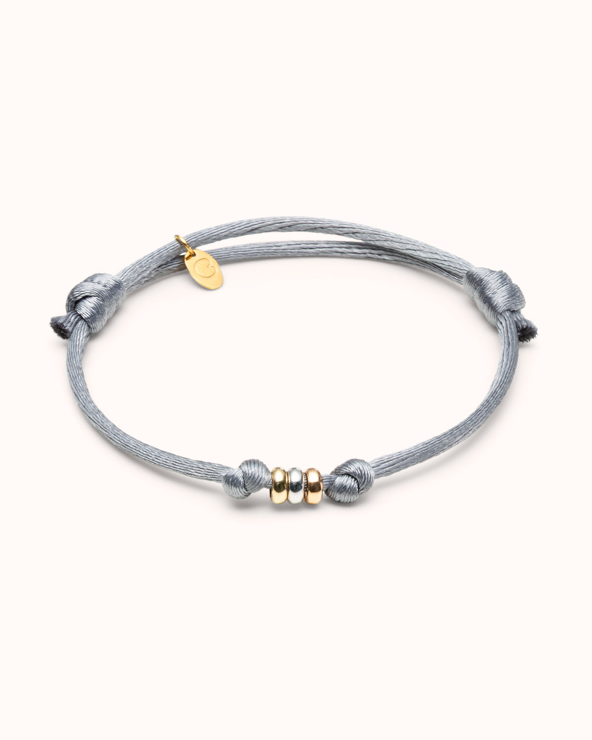 Bracelet anneaux tricolores 14k – Or massif 14k