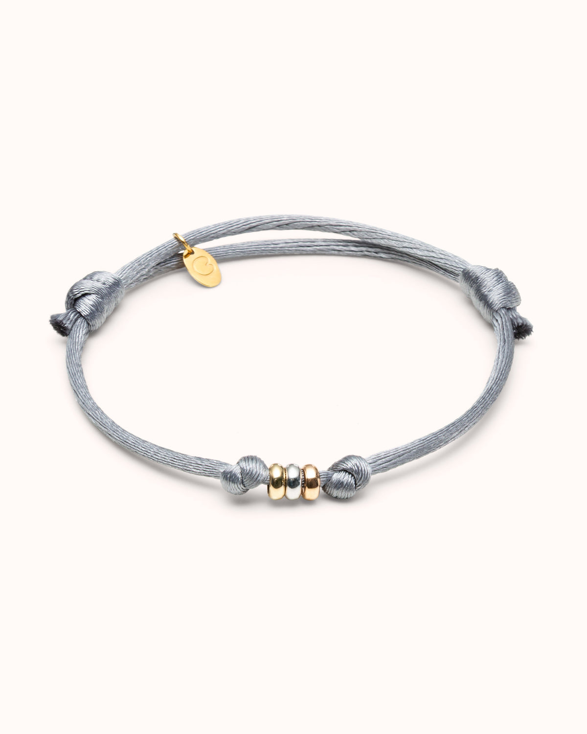 14k Family Tricolor Ring Armband - 14k Solid Gold - Tricolor Family ringen 14k