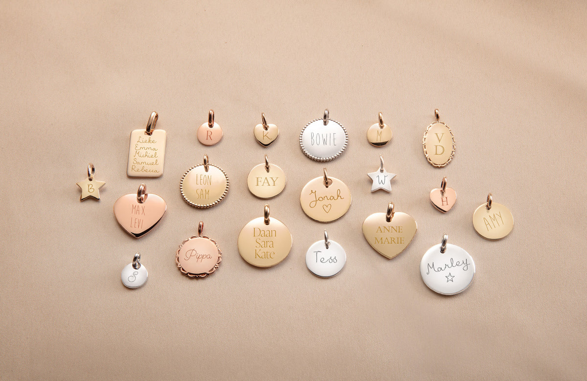 Personalized Single Charms with Name - Gold plated