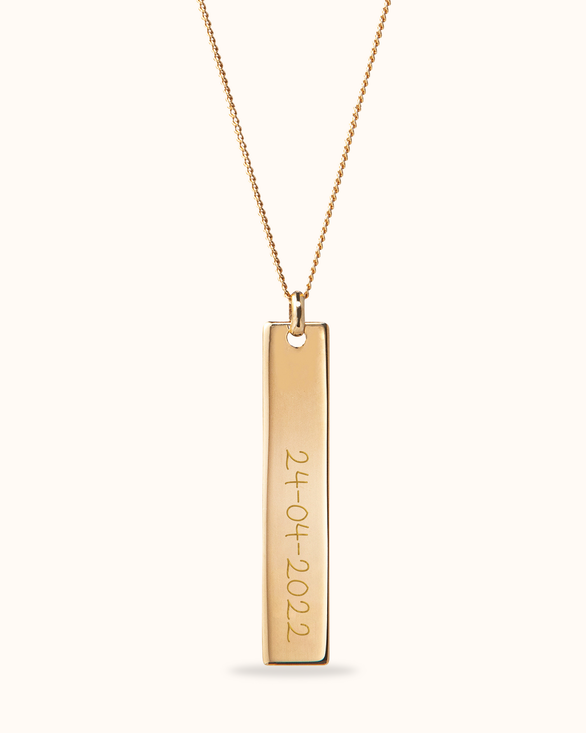 Vertical Bar Necklace - Gold plated