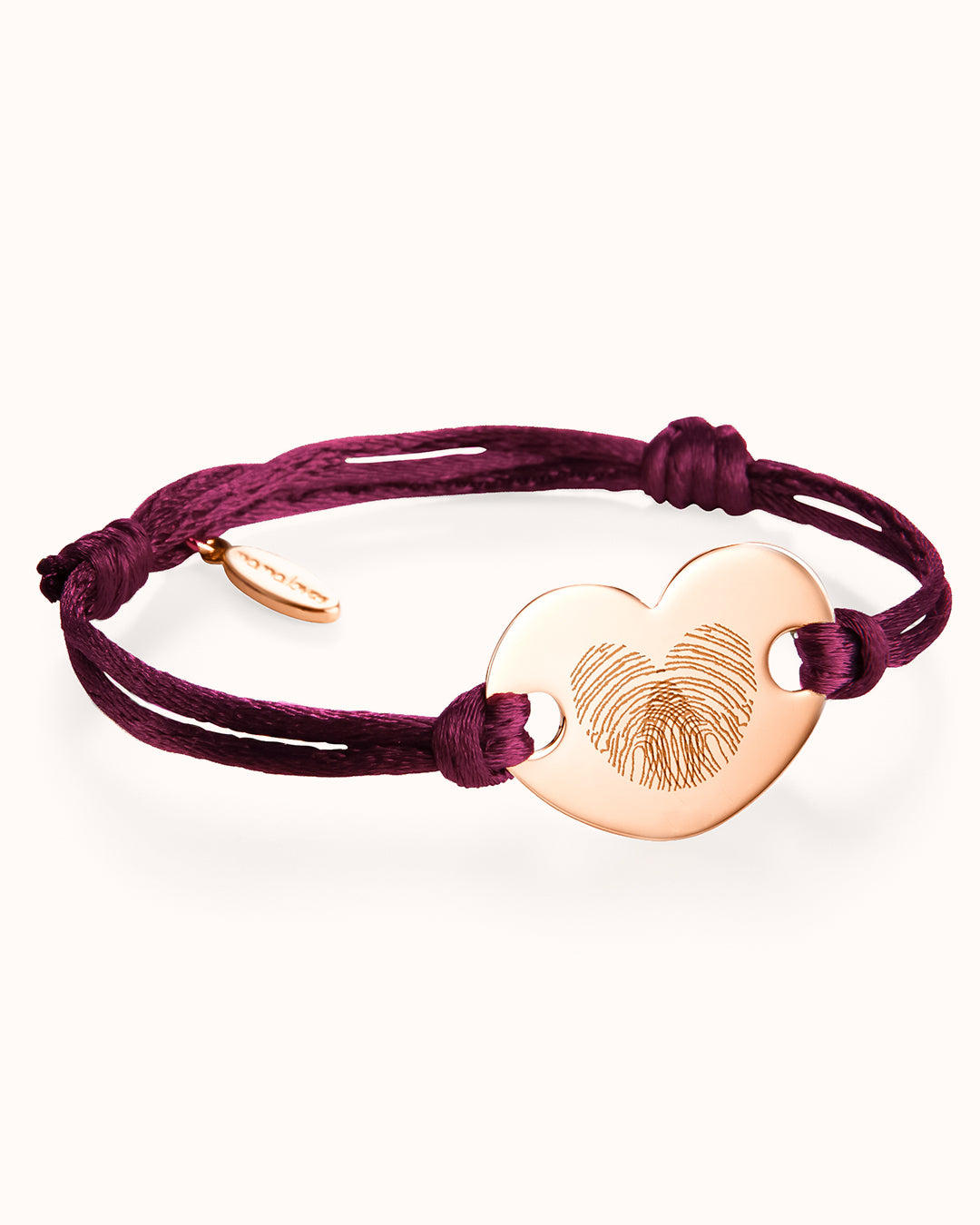 Fingerabdruck Herz Armband - Rose vergoldet