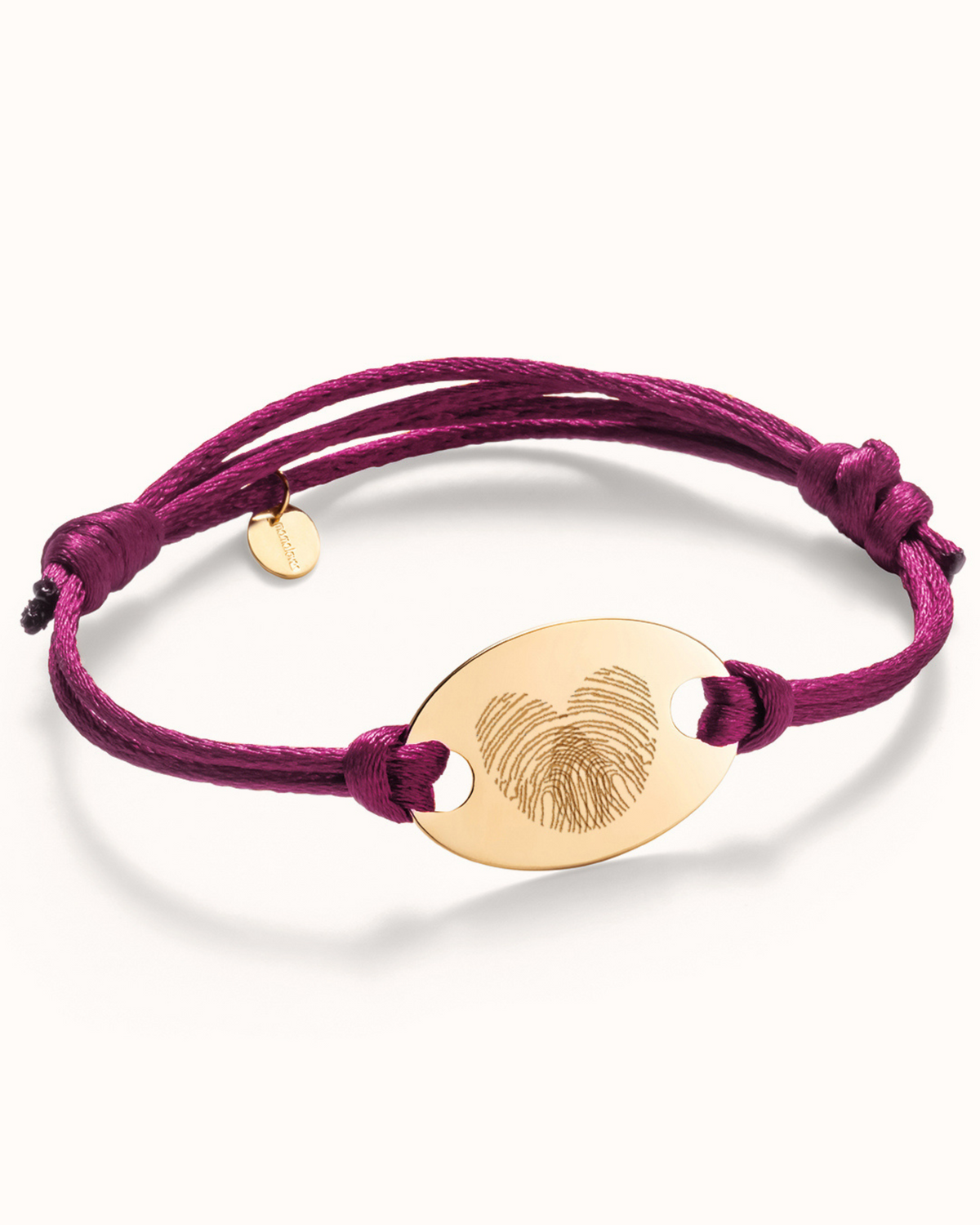 Vingerafdruk Oval Armband - 18k Verguld