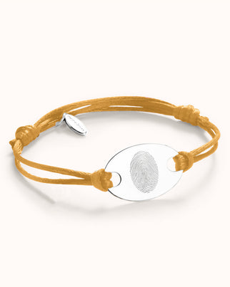 Vingerafdruk Oval Armband - Sterling Zilver 925 - Ovaal