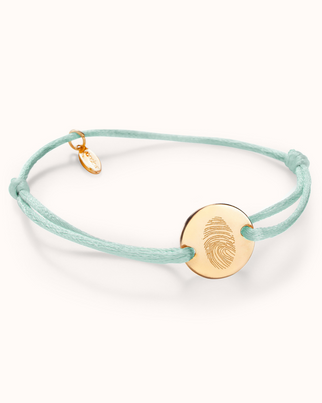 Fingerprint Round Bracelet - Gold plated