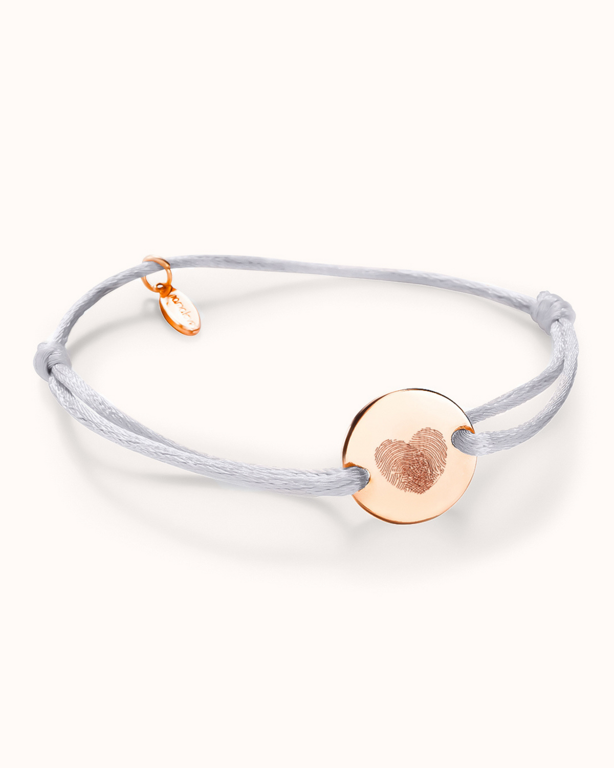 Fingerabdruck Runden Armband - Rose vergoldet