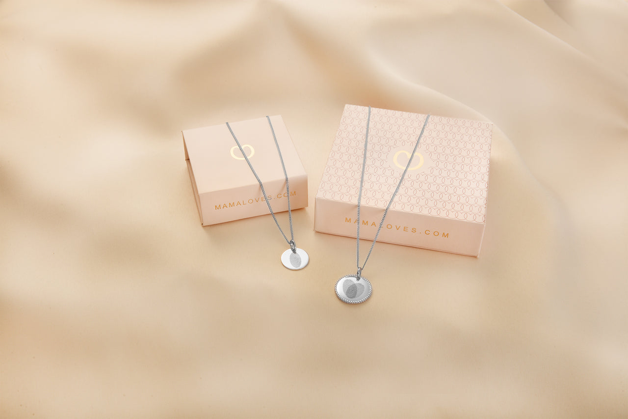 Collier Pendentif Rond Perlé - Argent