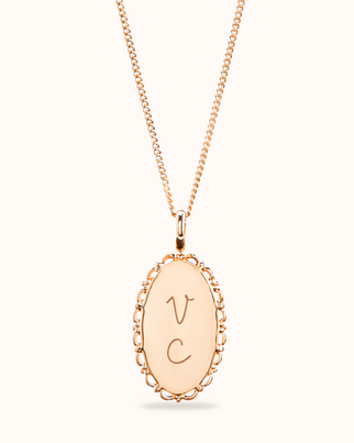 Vintage Oval Ketting - 18k Rosé Verguld