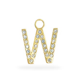 Bedel Initial party oorbel letter - Verguld