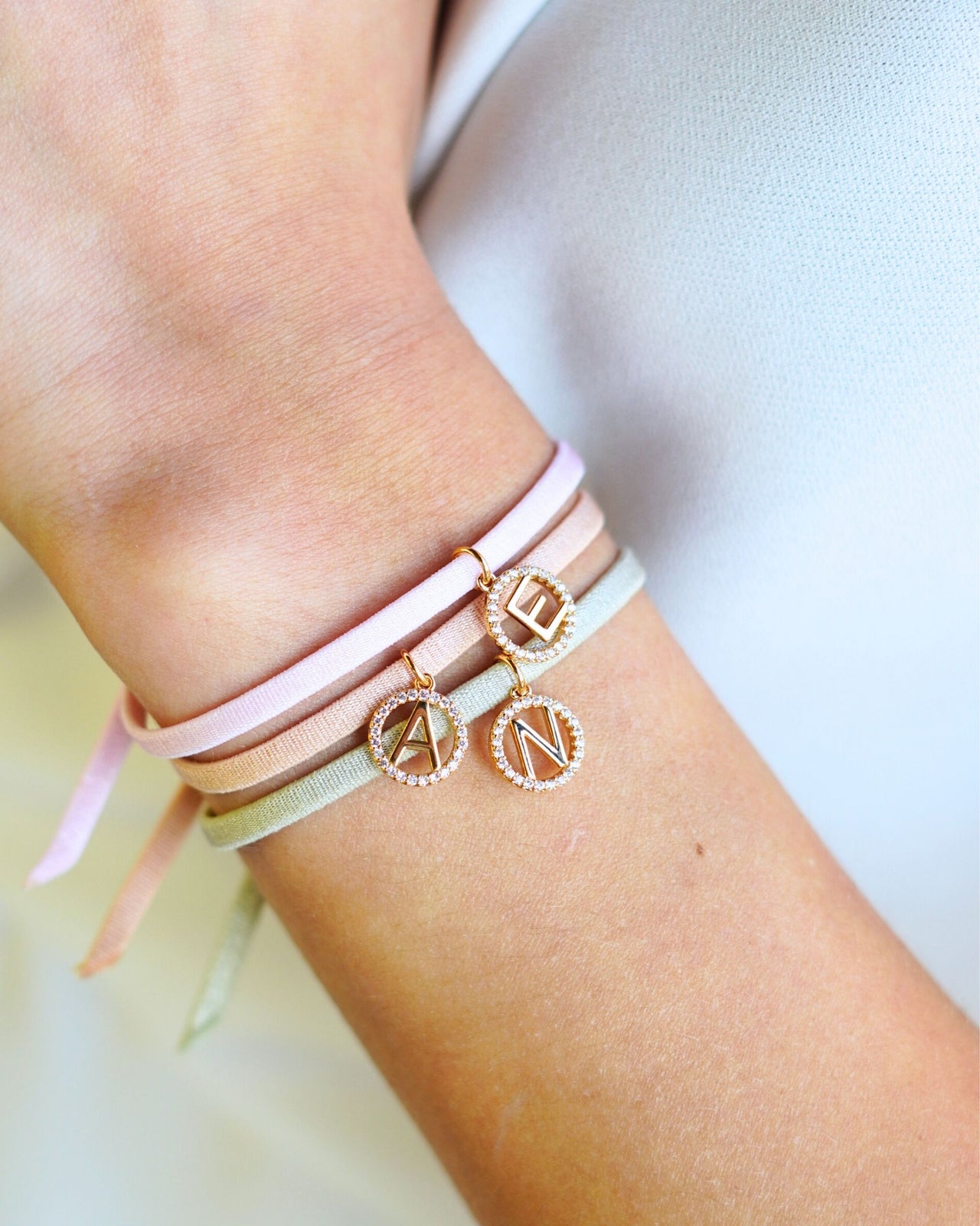 Initial Sparkle Armband - Verguld - Gepersonaliseerde Armband