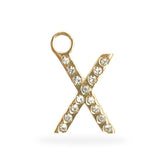 Bedel Initial party oorbel letter - Verguld